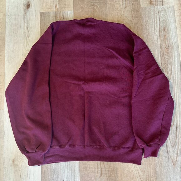 VTG Russell Athletic Sweatshirt Men L Maroon Crew Neck 90s USA Made Pullover - Picture 3 of 8